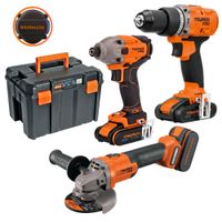 COMBO TALADRO PERCUTOR Y ATORNILLADOR DE IMPACTO 220Nm BRUSHLES 20V Truper