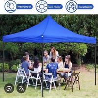 TOLDO CARPA 3X3 COLOR AZUL IMPERMEABLE REFORZADO