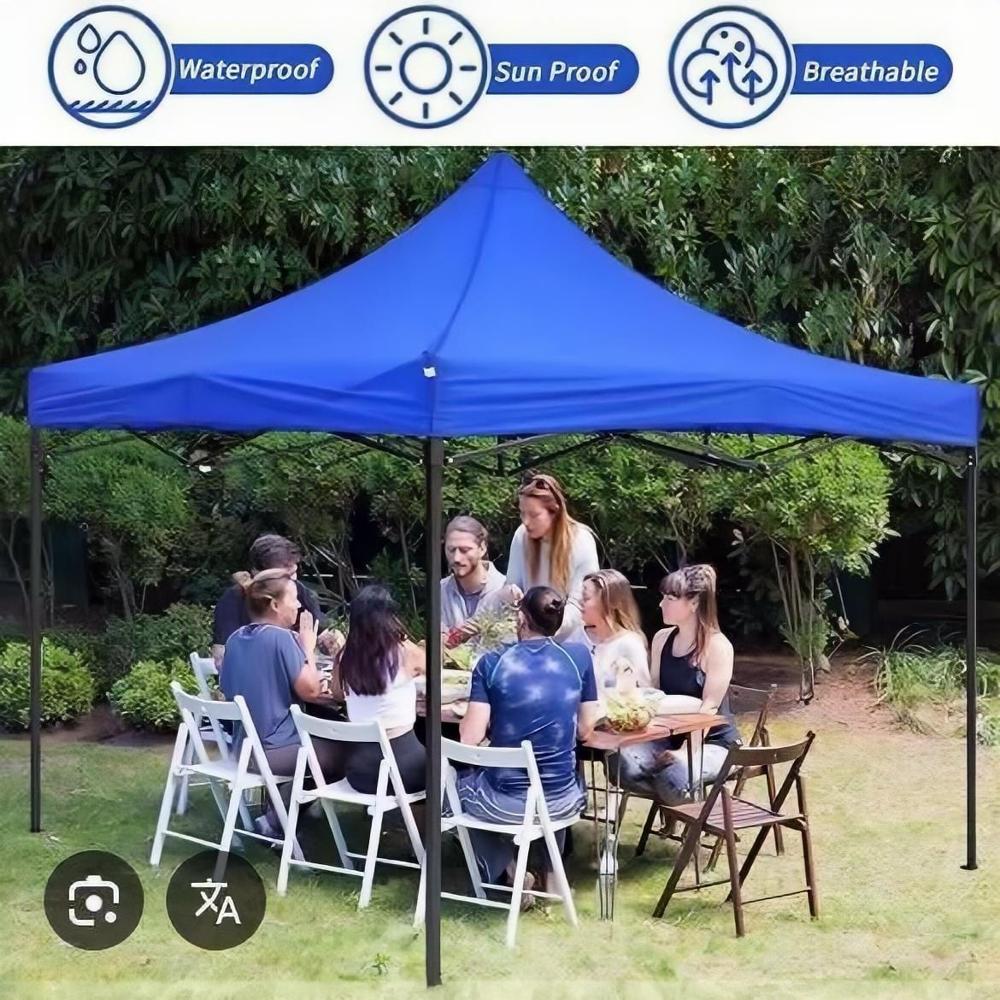 TOLDO CARPA 3X3 COLOR AZUL IMPERMEABLE REFORZADO