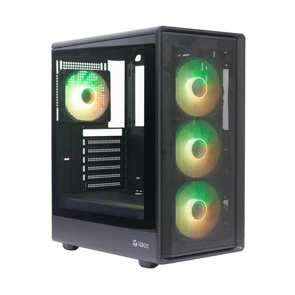 CASE GAMER TEROS TE-1323G COMPATIBLE ITX MATX ATX COLOR NEGRO