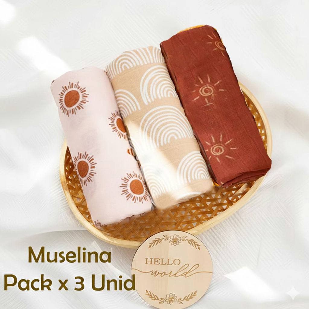 Manta Muselina para Bebé Pack x 3 Unidades SMT53