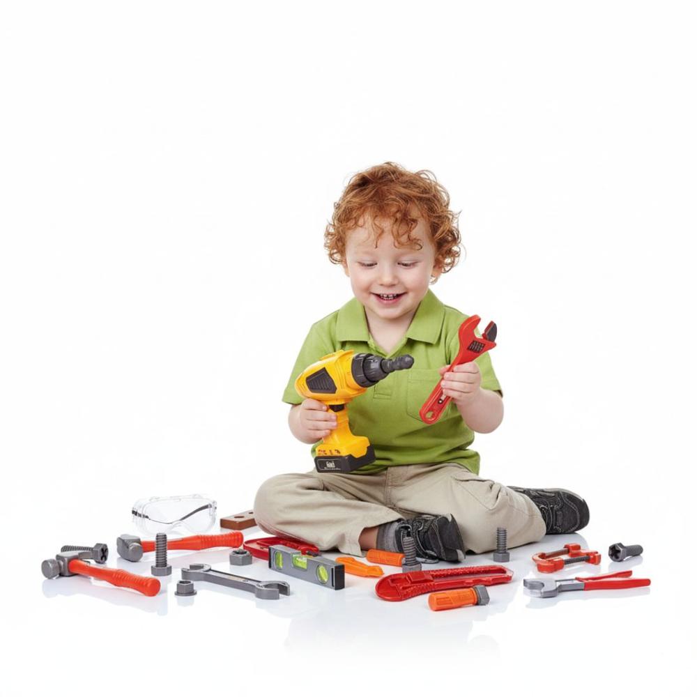 Set de Herramientas con Taladro Eléctrico Juego Didáctico Para Niños 22 Piezas