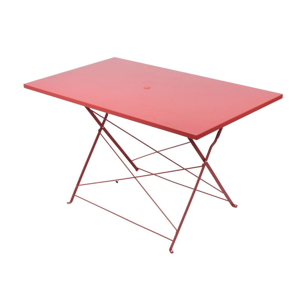 Mesa Plegable Terracota Naranja 70x71x110cm