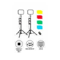Kit Luz LED Apexel FL19 Dual 3300K-5600K USB
