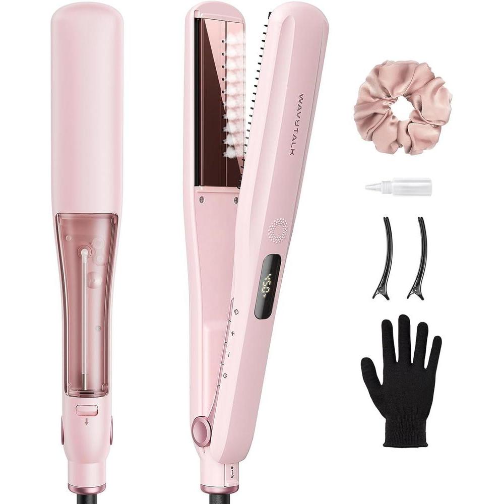 Plancha De Cabello Wavytalk Rosa Sakura Nano Titanio