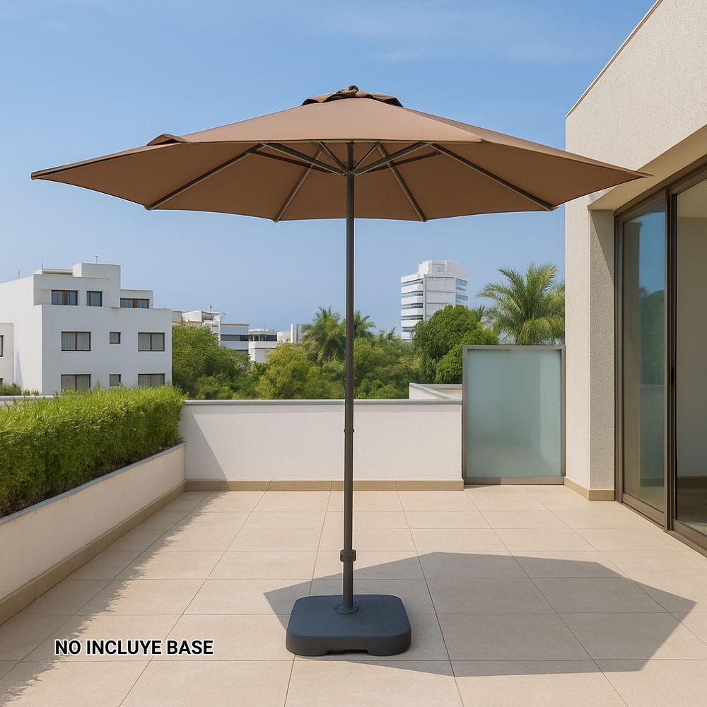 Sombrilla de Terraza Central Hexagonal 262cm Taupe Orange