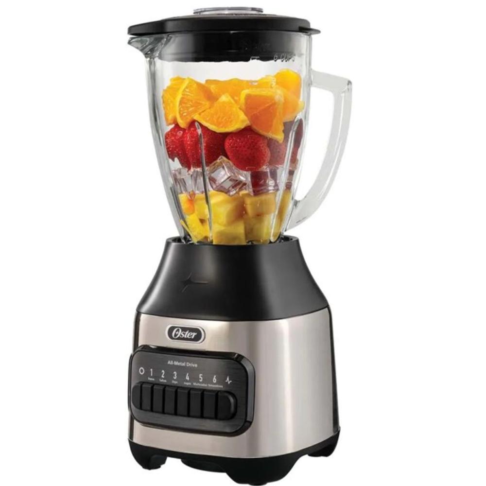 Licuadora Oster con Vaso de Vidrio 6 Velocidades Más Función Pulso