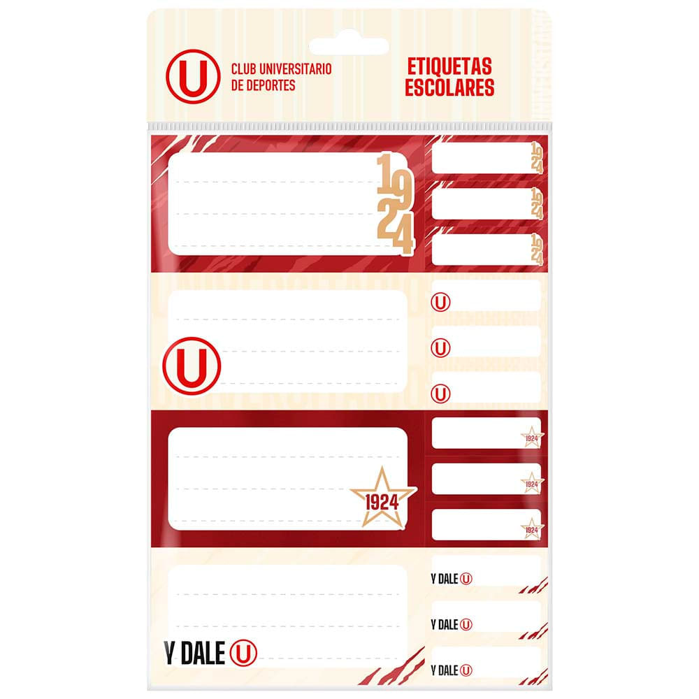 Etiquetas Escolares Univirsitario Deportes OFFICE PAPER