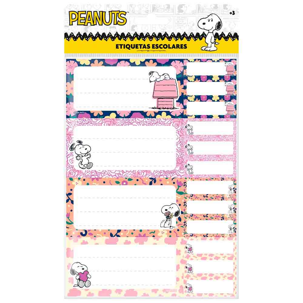 Etiquetas Escolares Snoopy OFFICE PAPER