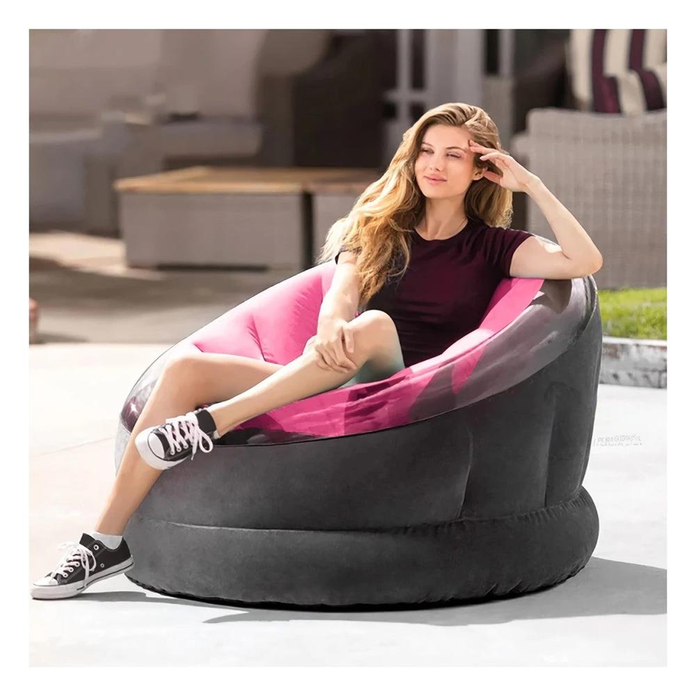 Sofa Inflable Rosado para Hogar y Sala con Uso Comodo y Practico