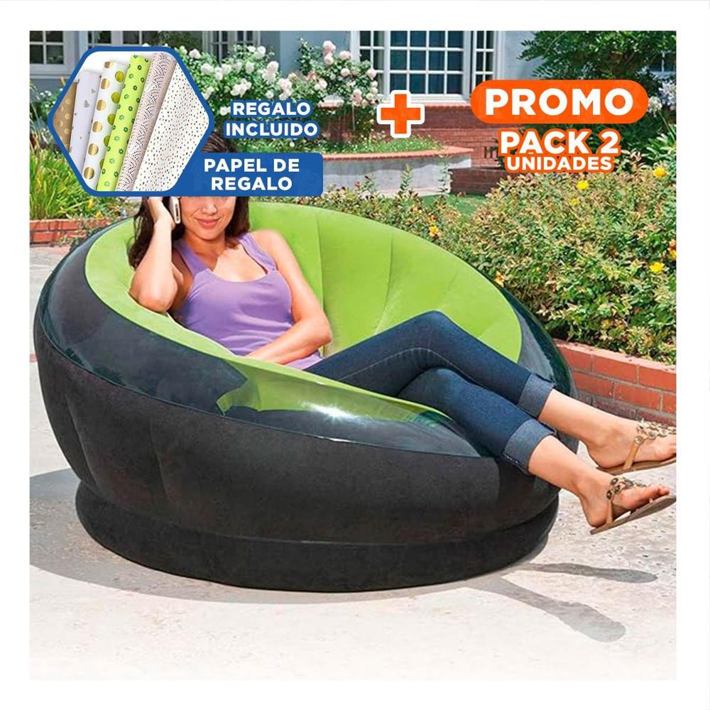 Pack2 Asiento de Aire Verde para Uso Diario en Casa Y+Papel Regalo