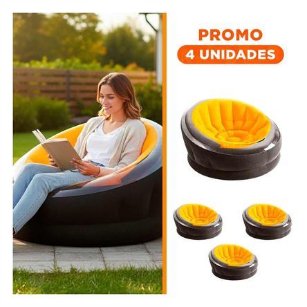 Pack4 Sofa Inflable para Sala con Facil Uso y Transporte Y+Regalo ...