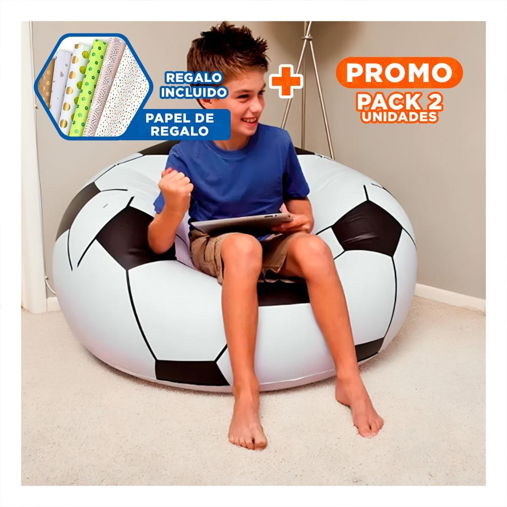 Pack2 Sofa Pelota Inflable Comodo para Juegos y Relax Y+Papel Regalo