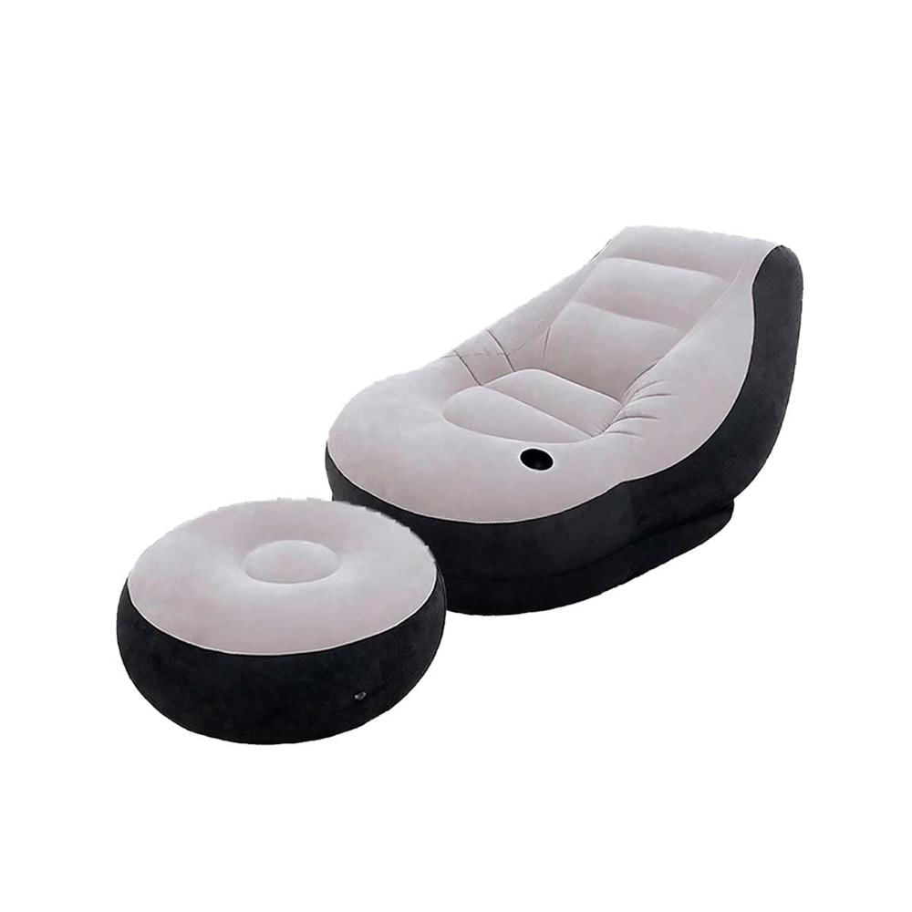 Asiento Inflable con Poof para Sala Hogar y Espacios de Descanso Y+Papel Regalo