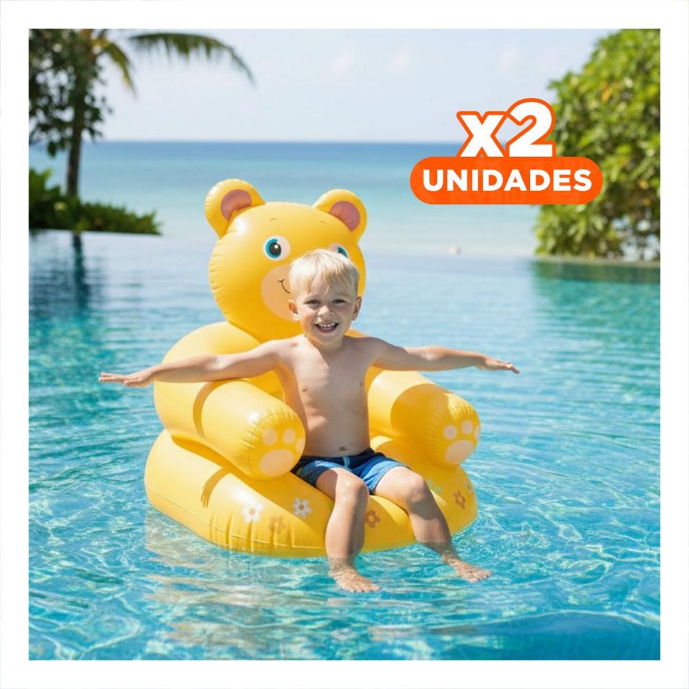 Pack2 Asiento Recreativo Inflable para Ninos y Uso Diario Y+Regalo Sticker