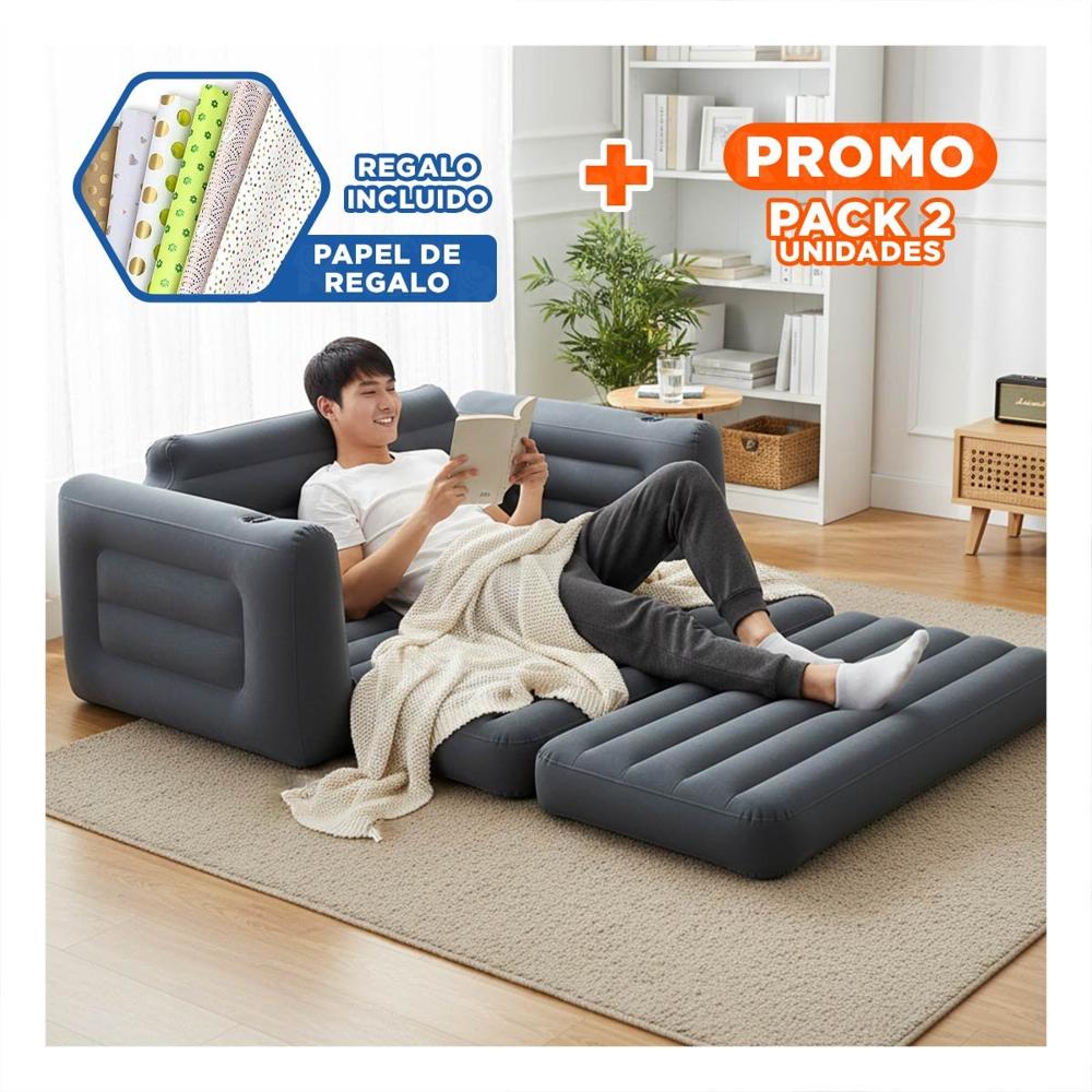 Pack2 Sillon Multifuncional para Sala y Uso Comodo en el Hogar Y+Papel Regalo