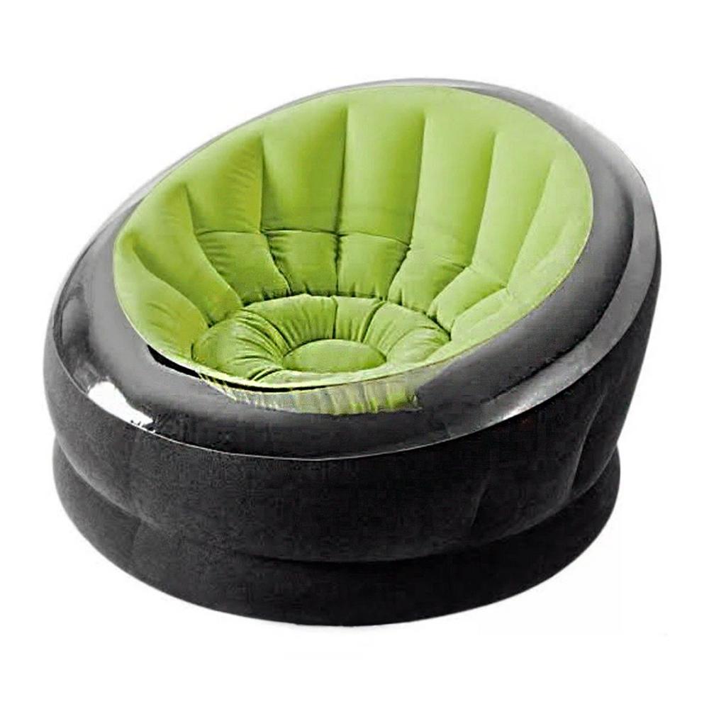Asiento Inflable Verde para Sala Terraza o Area Social Y+Papel Regalo