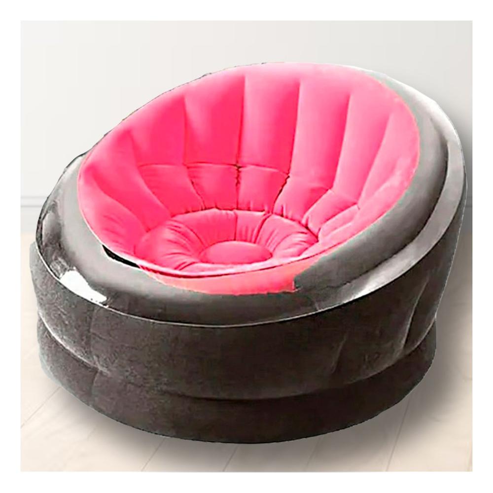 Butaca Inflable Rosado para Espacios del Hogar con Soporte Confortable Y+Ligas Regalo