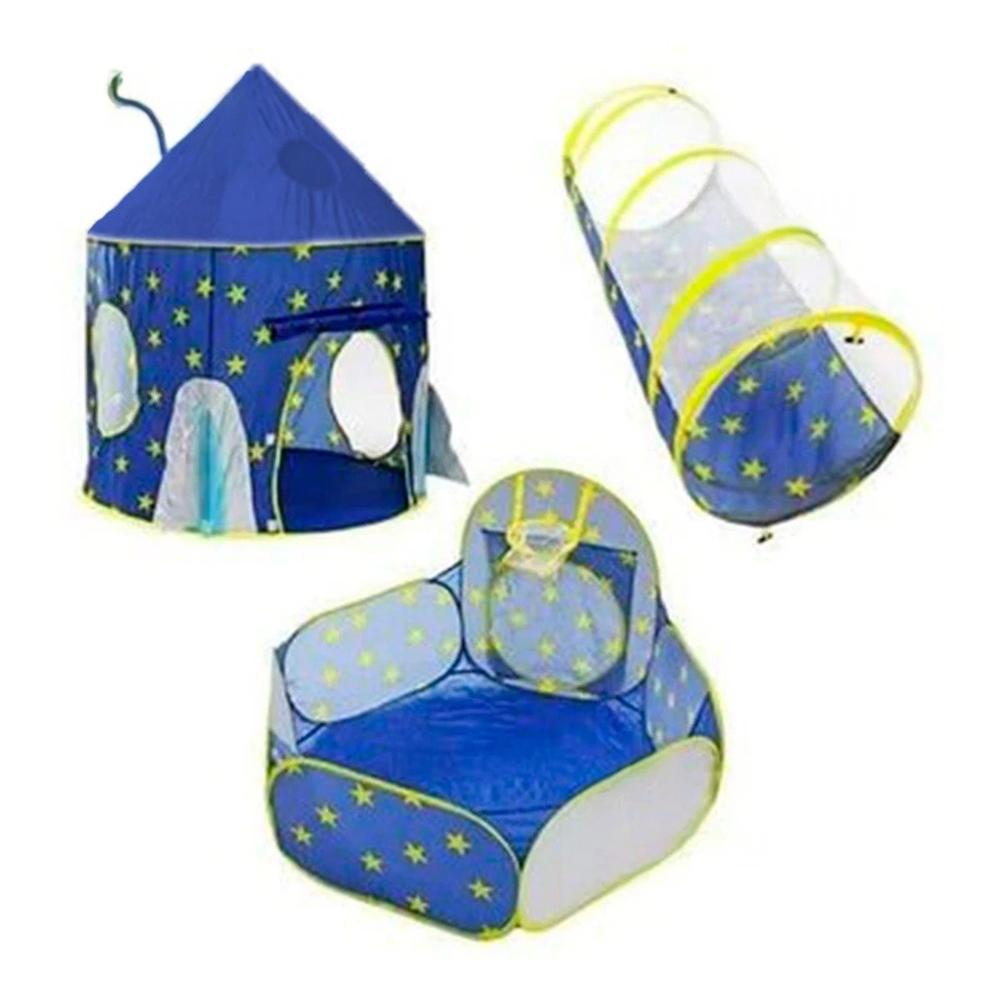 Tienda Infantil 3 Piezas con Accesorios y Base Azul para Diversion en Patio Y+Papel Regalo