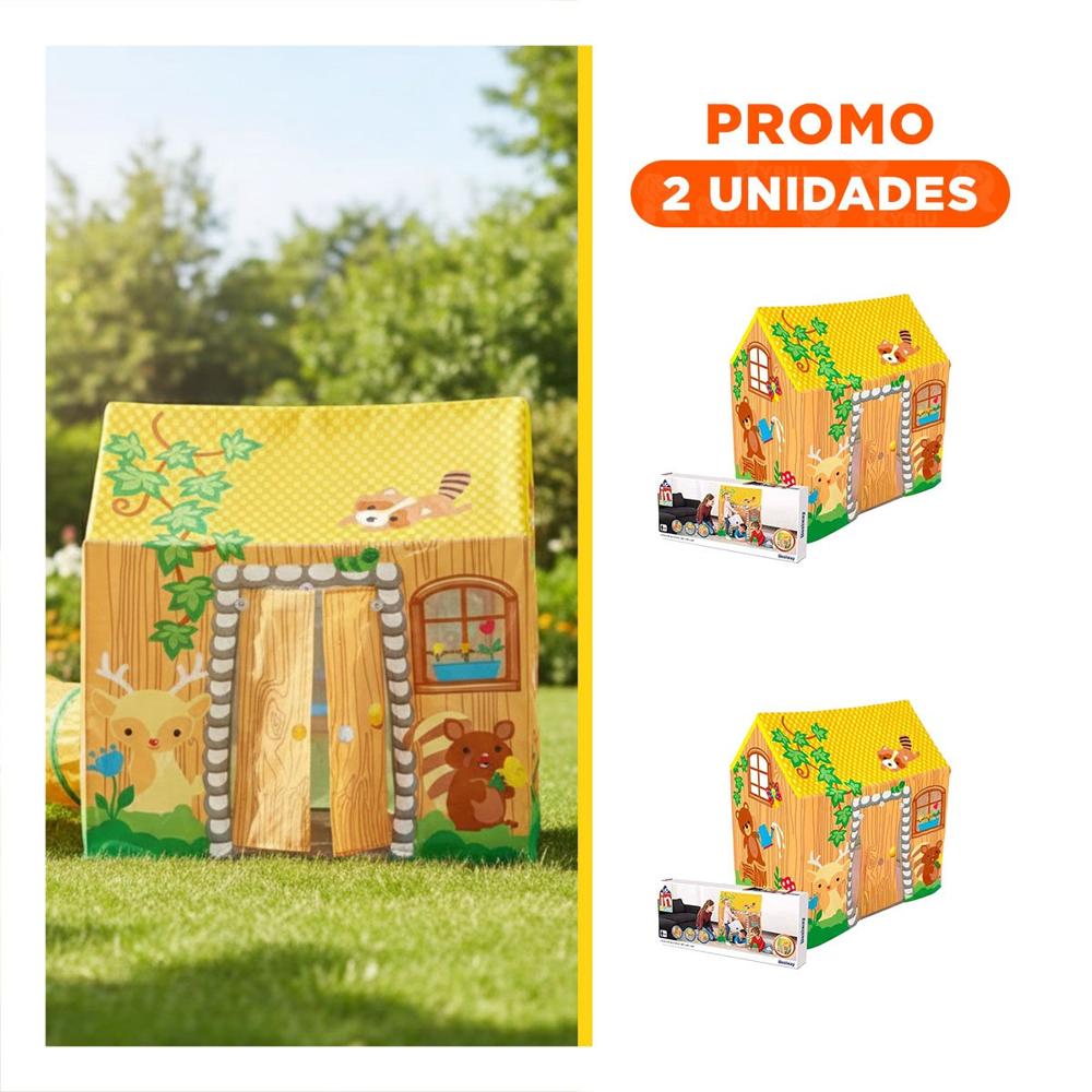 Pack2 Villa de Juego Infantil para Diversion y Aprendizaje 102 x 76 x 114cm