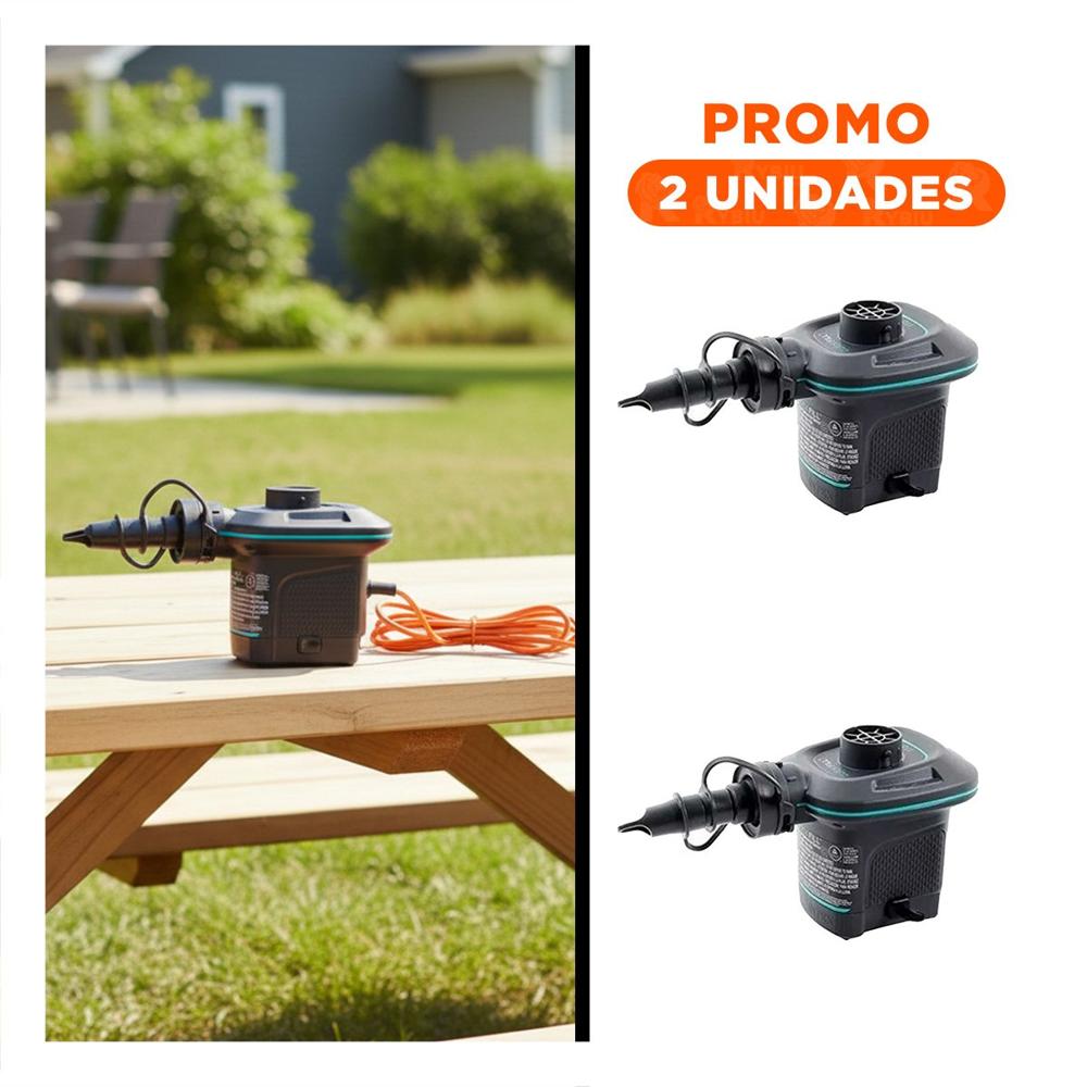 Pack2 Bomba Electrica de Aire para Uso Rapido con Sistema Practico