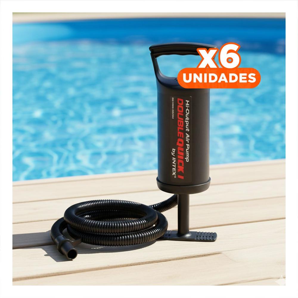 Pack6 Inflador de Aire Manual 12 Pulgadas para Juegos Inflables Y+Regalo Sticker