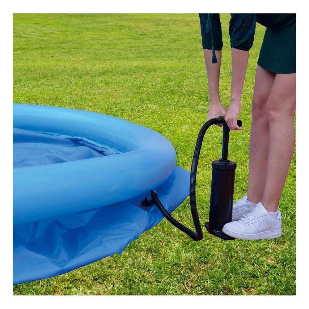Inflador de Mano Resistente Negro 36 cm para Globos Piscina y Playa Y+Ligas Regalo