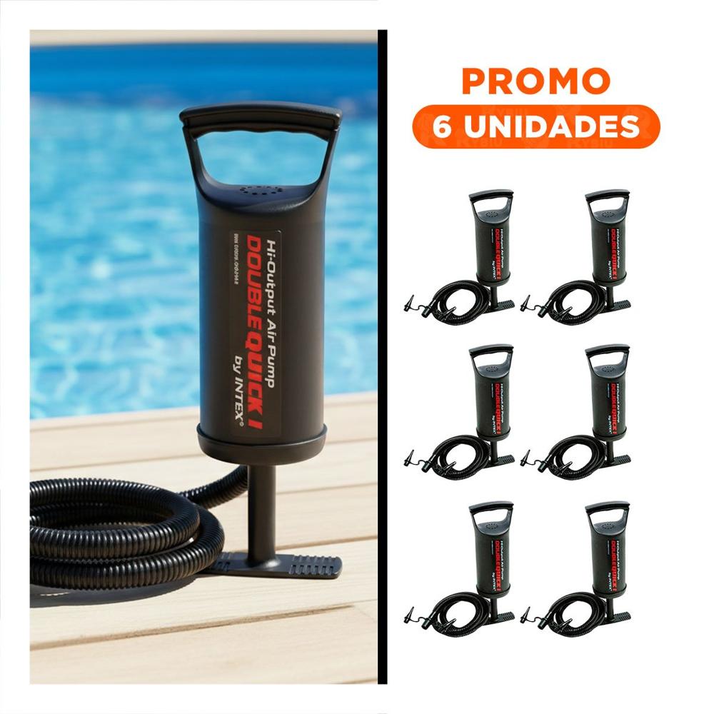 Pack6 Inflador Compacto de Mano 12 Pulgadas para Viajes y Camping con Uso Facil