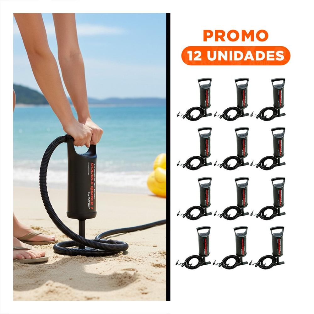 Pack12 Compresor de Mano Comodo 12 Pulgadas para Juegos Inflables Y+Regalo Sticker