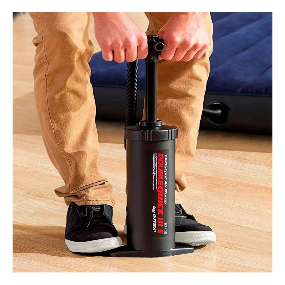 Bomba de Mano 15 Pulgadas con Aguja para Inflables y Piscina Color Negro