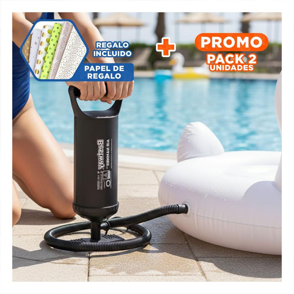 Pack2 Bomba de Mano 30cm y Facil de Usar con Niños y Fiesta Y+Papel Regalo