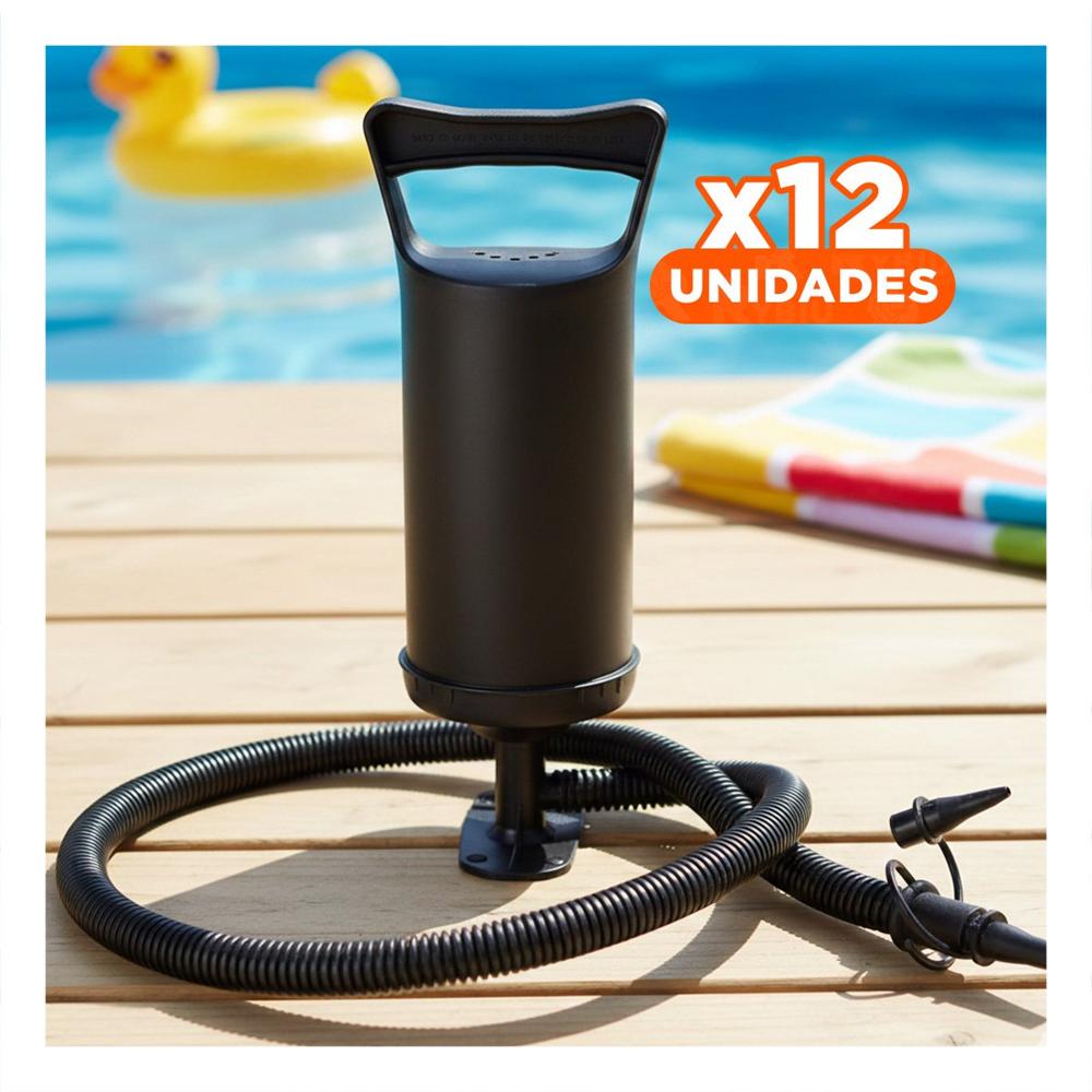 Pack12 Soplador de Mano Resistente 14 Pulgadas para Uso en Piscina Negro