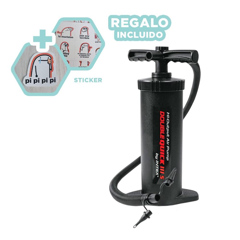 Soplador Manual 15 Pulgadas con Aguja para Colchones y Piscina Color Negro Y+Regalo Sticker