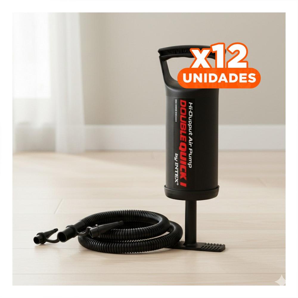 Pack12 Inflador de Aire Portatil 12 Pulgadas para Articulos Inflables con Uso Facil