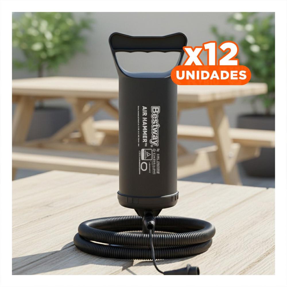 Pack12 Compresor de Mano 30cm y Seguro para Decoracion y Fiesta