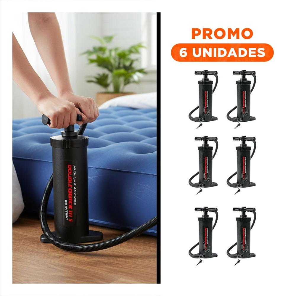 Pack6 Compresor Portatil 15 Pulgadas con Aguja para Balones y Juegos Inflables