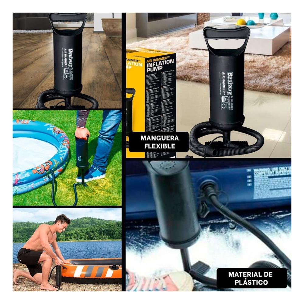 Inflador de Mano 30cm y Seguro para Niños y Fiesta Y+Post It