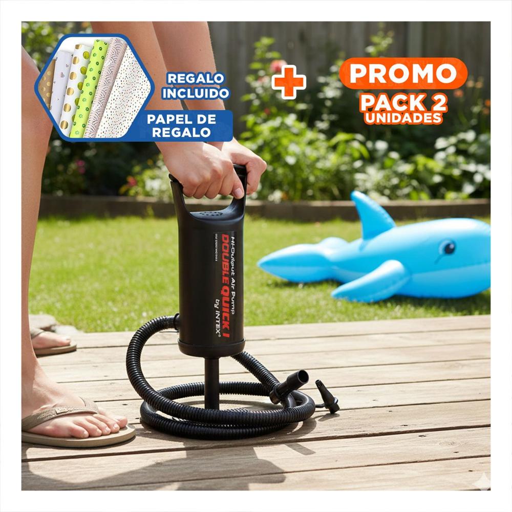 Pack2 Compresor Portatil de Mano 12 Pulgadas para Playa y Camping con Uso Facil Y+Papel Regalo