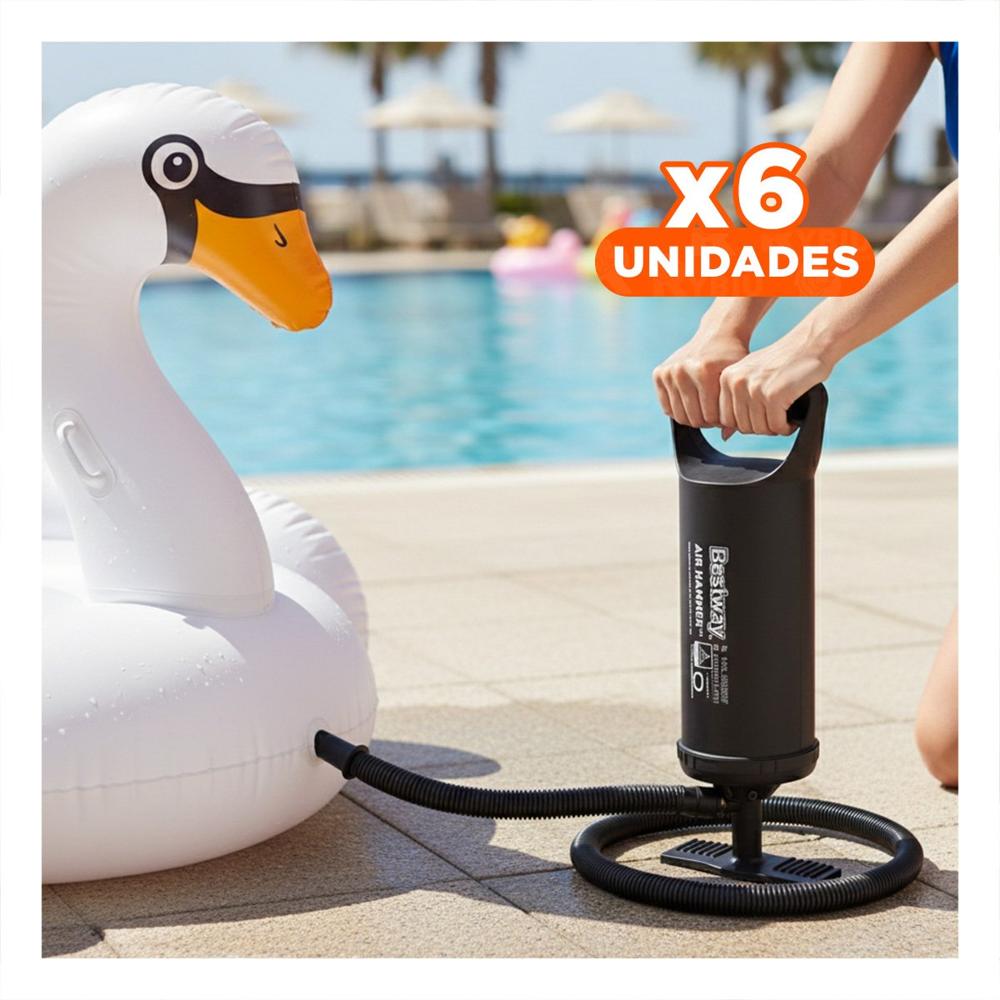 Pack6 Compresor de Mano 30cm y Portatil para Juegos y Niños Y+Regalo Sticker