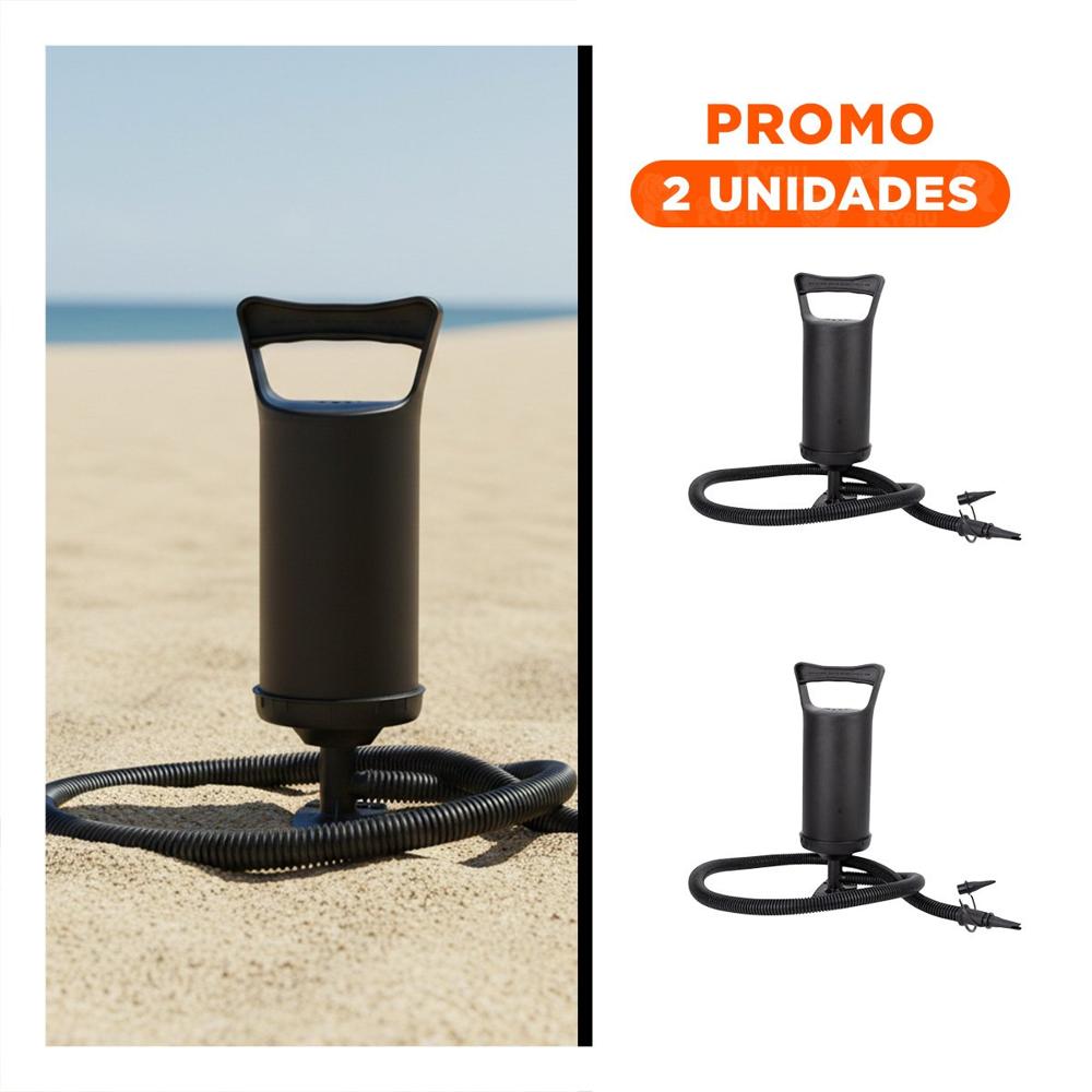 Pack2 Bomba Manual de Aire 14 Pulgadas para Piscina y Playa con Diseno Negro