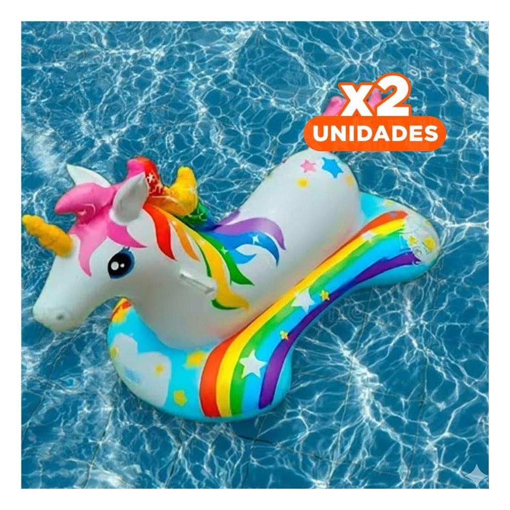 Pack2 Salvavidas Infantil Unicornio 163 x 86 cm Inflable Y+Regalo Sticker