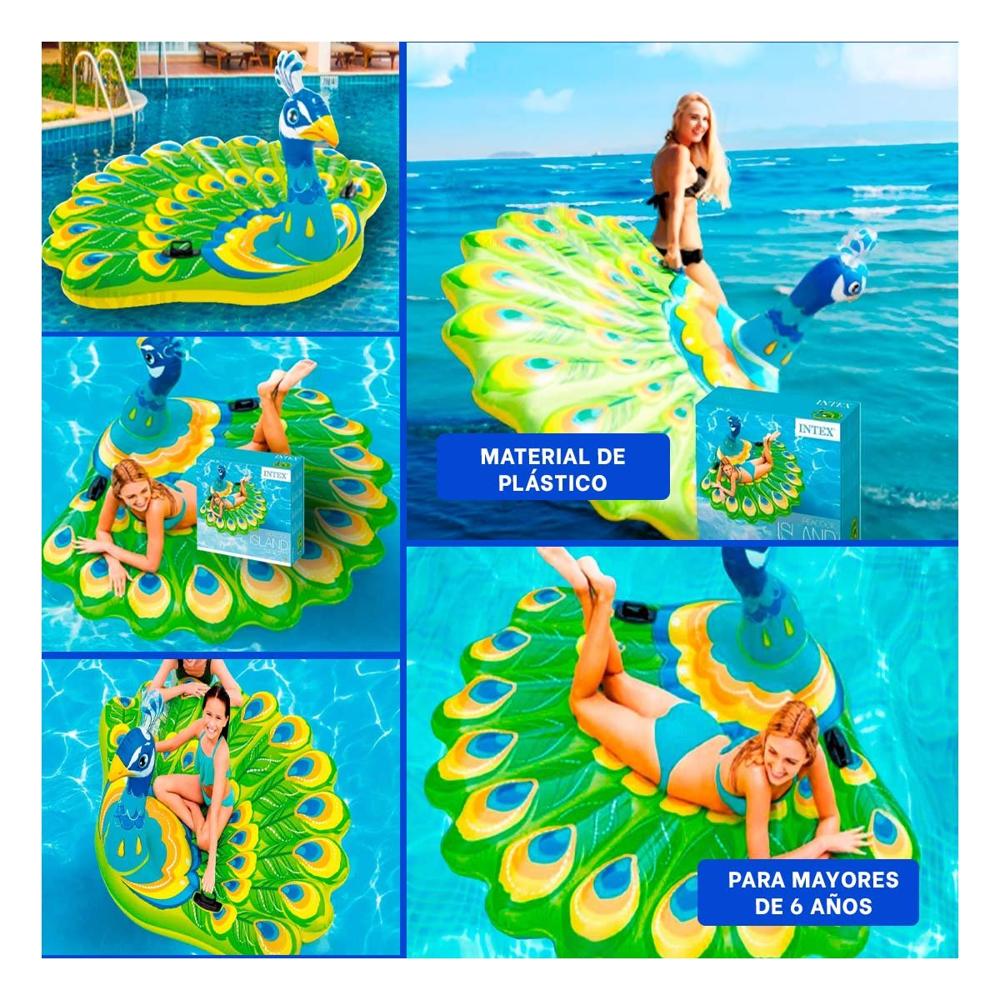 Inflable Grande Divertido Pavo Real para Piscina Infantil Y+Post It