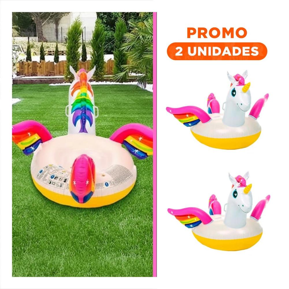 Pack2 Salvavidas Flotante Unicornio 201 x 140 x 97 cm Comodo