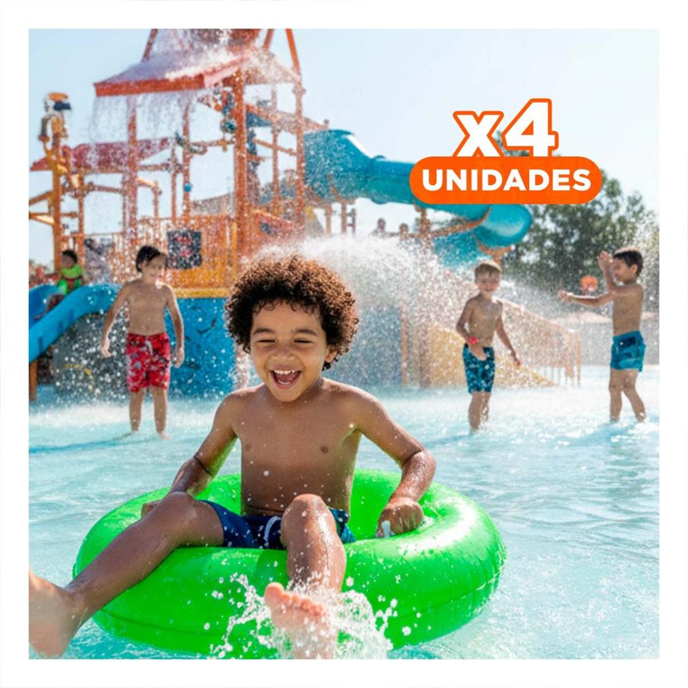 Pack4 Flotador Infantil Neon Verde 91 cm Ligero y Seguro