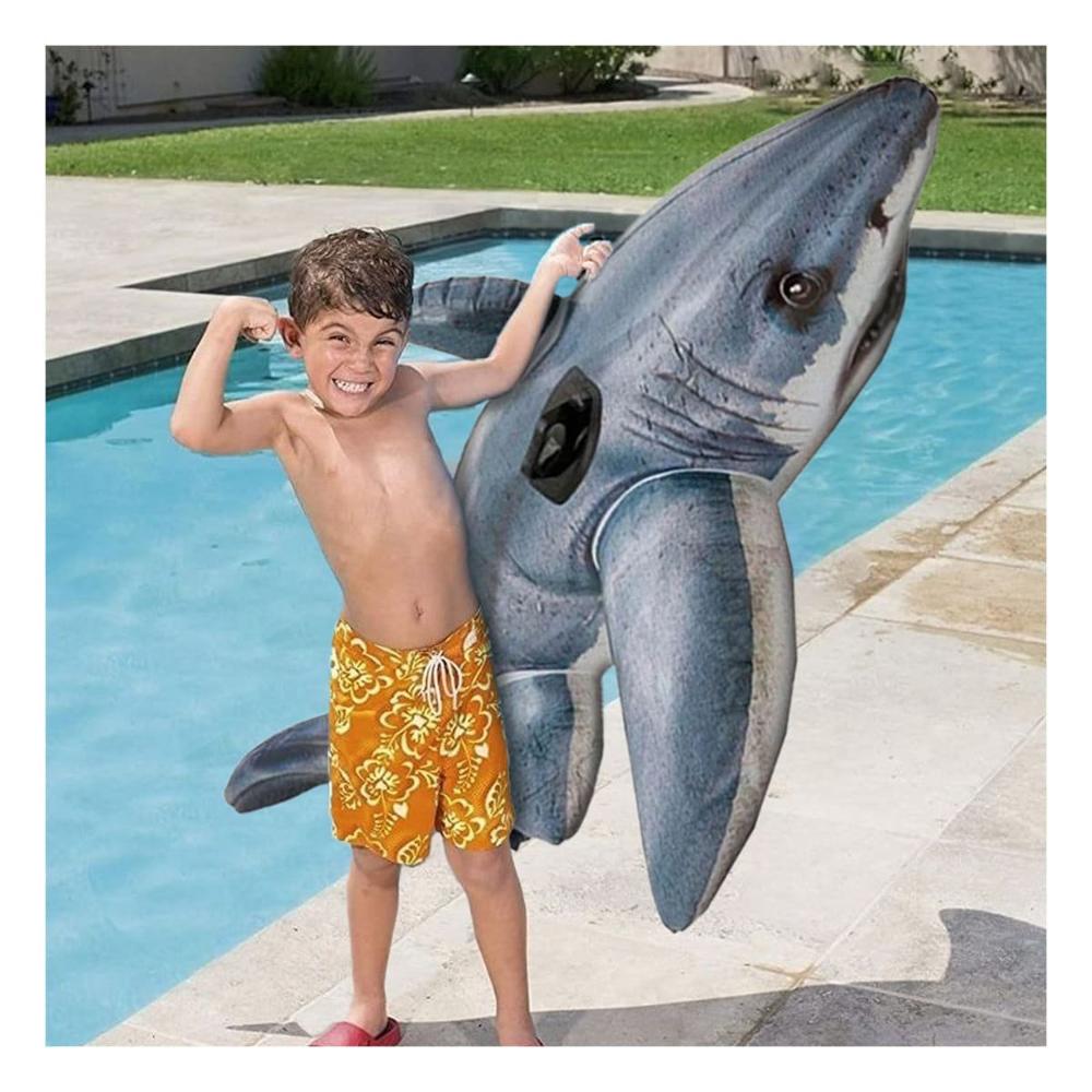 Colchoneta Grande Tiburon 173 x 107 cm para Flotar Y+Ligas Regalo