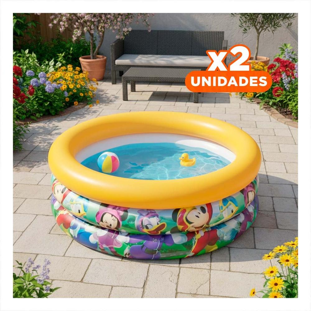 Pack2 Alberca Infantil Acuario Baby para Espacios del Hogar y Recreacion Y+Regalo Sticker