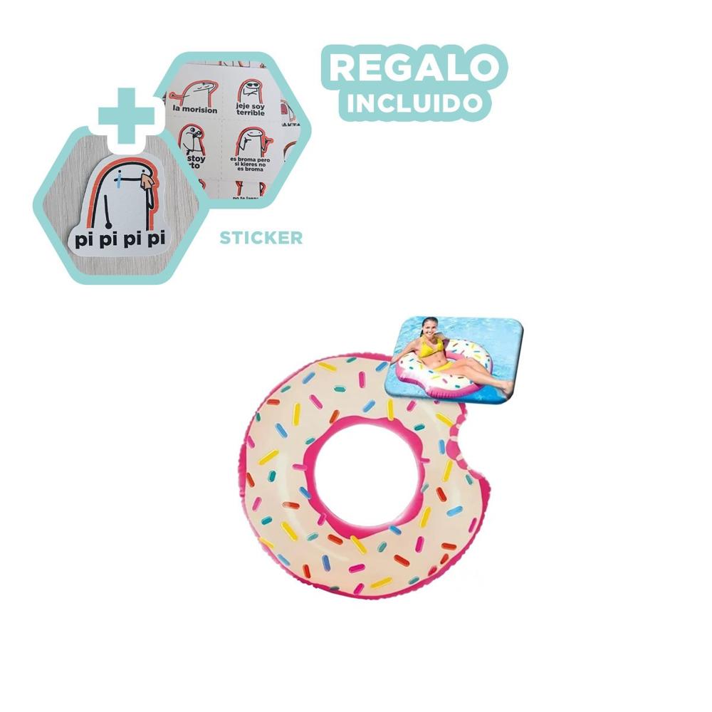 Aro Acuatico Donal Pink 107 cm Comodo y Seguro para Juegos en Piscina Y+Regalo Sticker