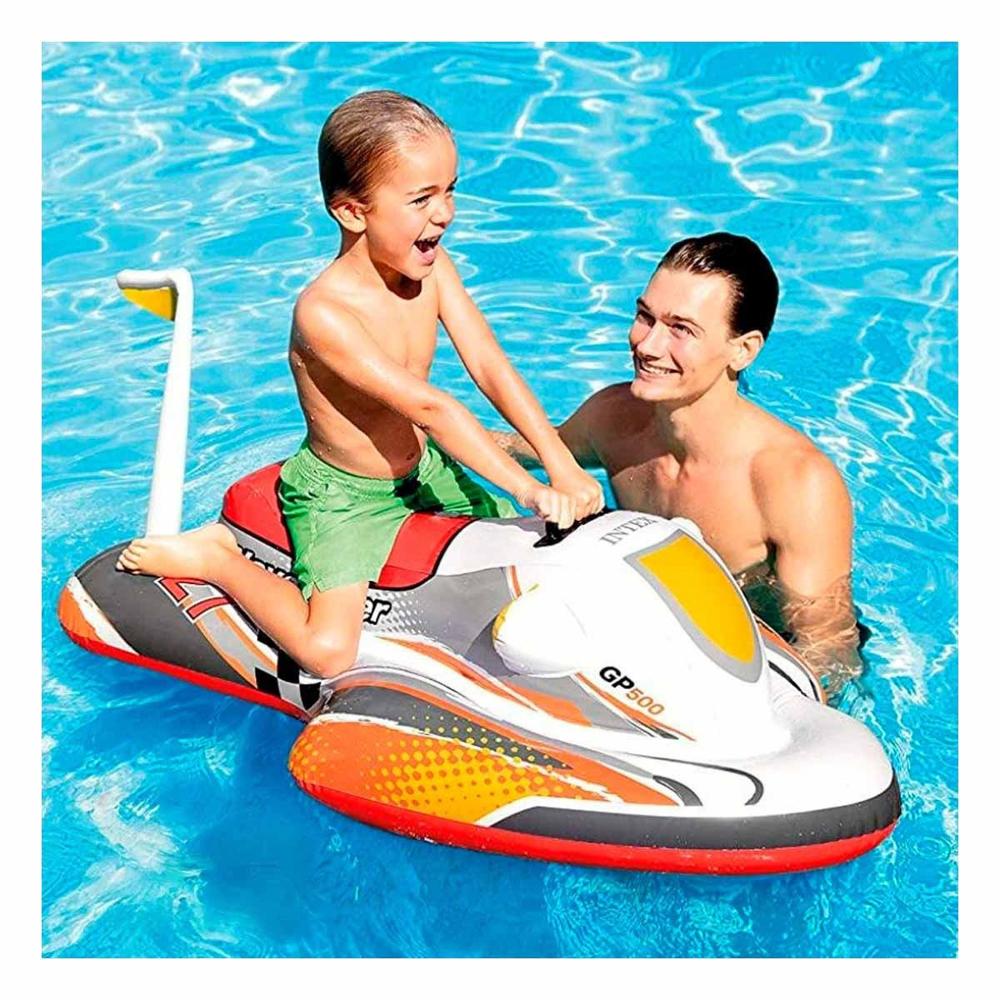 Colchoneta Flotante Moto 117 x 77 cm Segura para Niños Y+Ligas Regalo