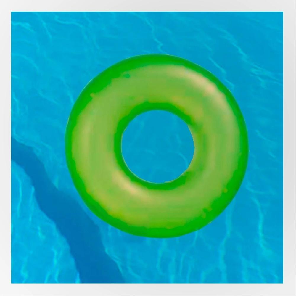 Colchoneta Neon Verde 91 cm Inflable para Piscina y Playa
