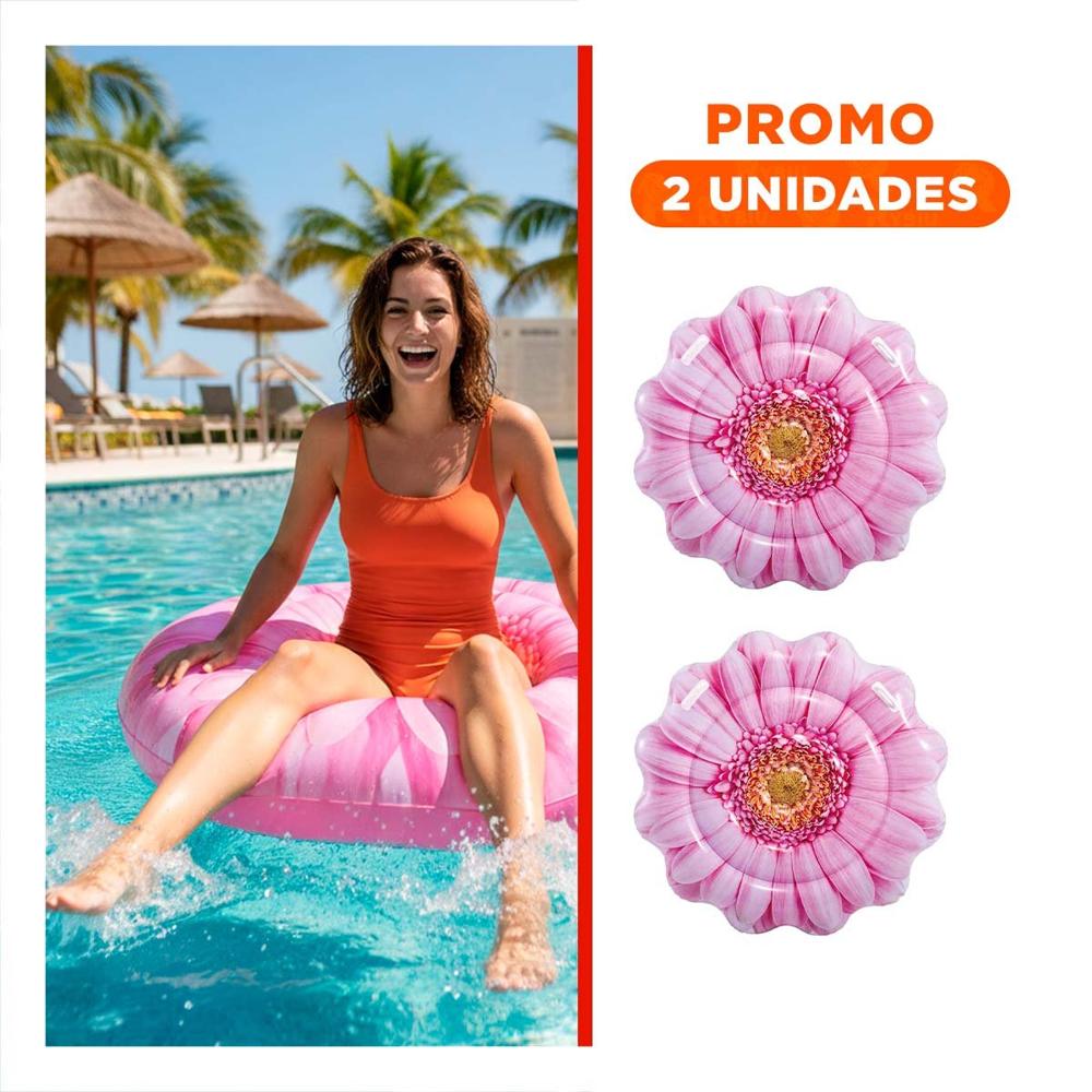 Pack2 Flotante Girasol 142 x 142 cm Divertido para Piscina